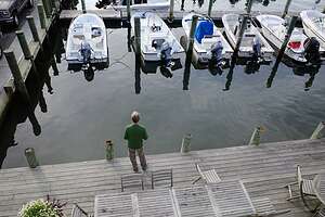 Herb fishing from our dock